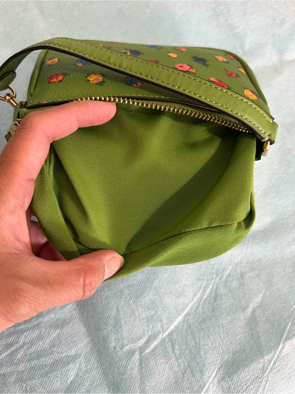 Coach Nolita 19 Green Floral Women’s handbag - Picture 8 of 14